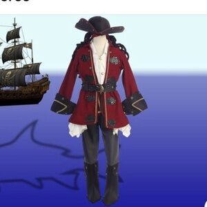 Pirate Costume for Boys - Red and Black New 7 piece set